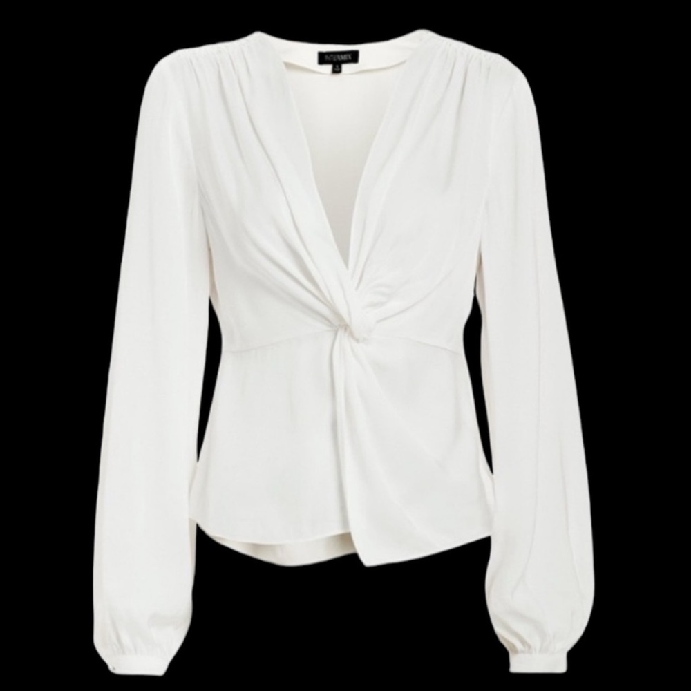 Intermix Dawn Knot Ivory Blouse